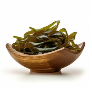 Sodium alginate, gel-forming gum extracted from brown seaweed